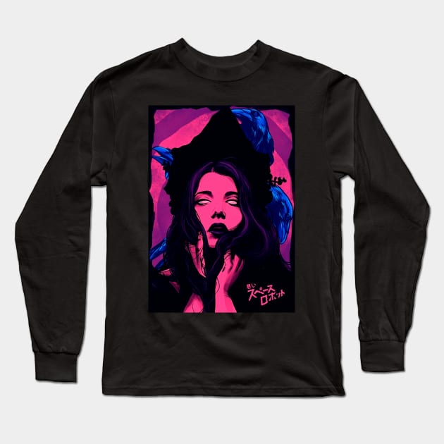 Goth Style Girl Vaporwave Urban Fashion Long Sleeve T-Shirt by OWLvision33